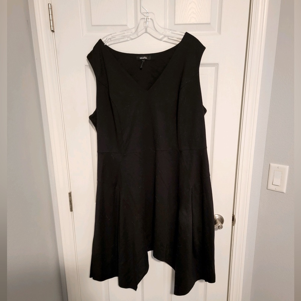 Classy mid-weight dress with handkerchief hem, labelBe, size 20